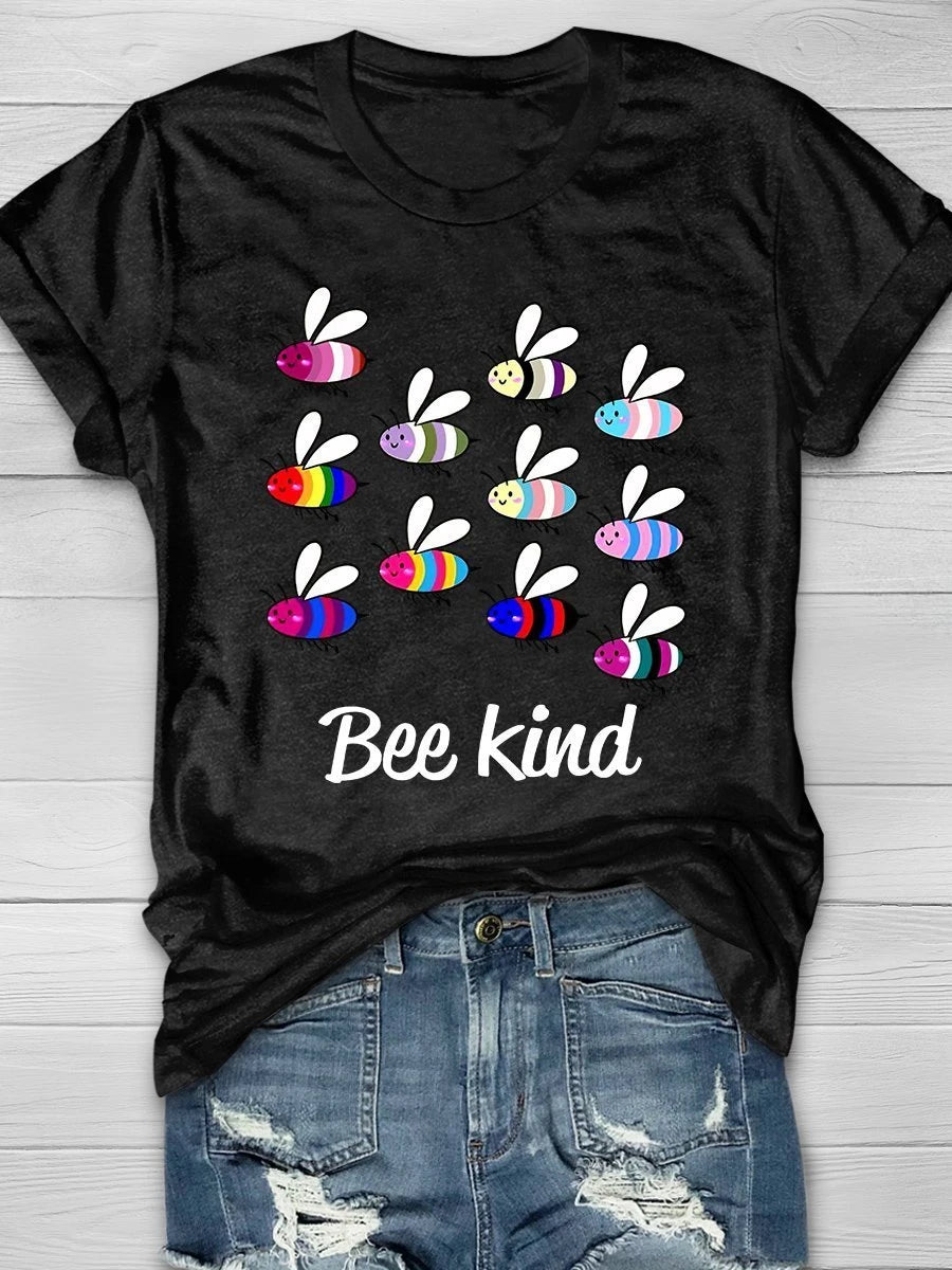 Bee Kind Print Short Sleeve T-shirt