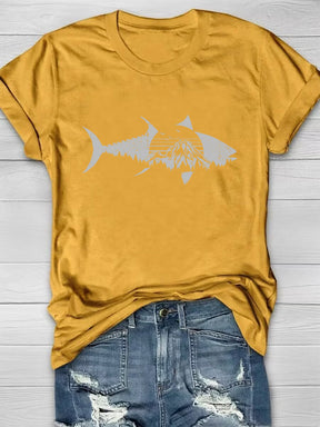 Outdoor Flying Fish Mountain T-shirt