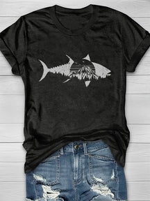 Outdoor Flying Fish Mountain T-shirt