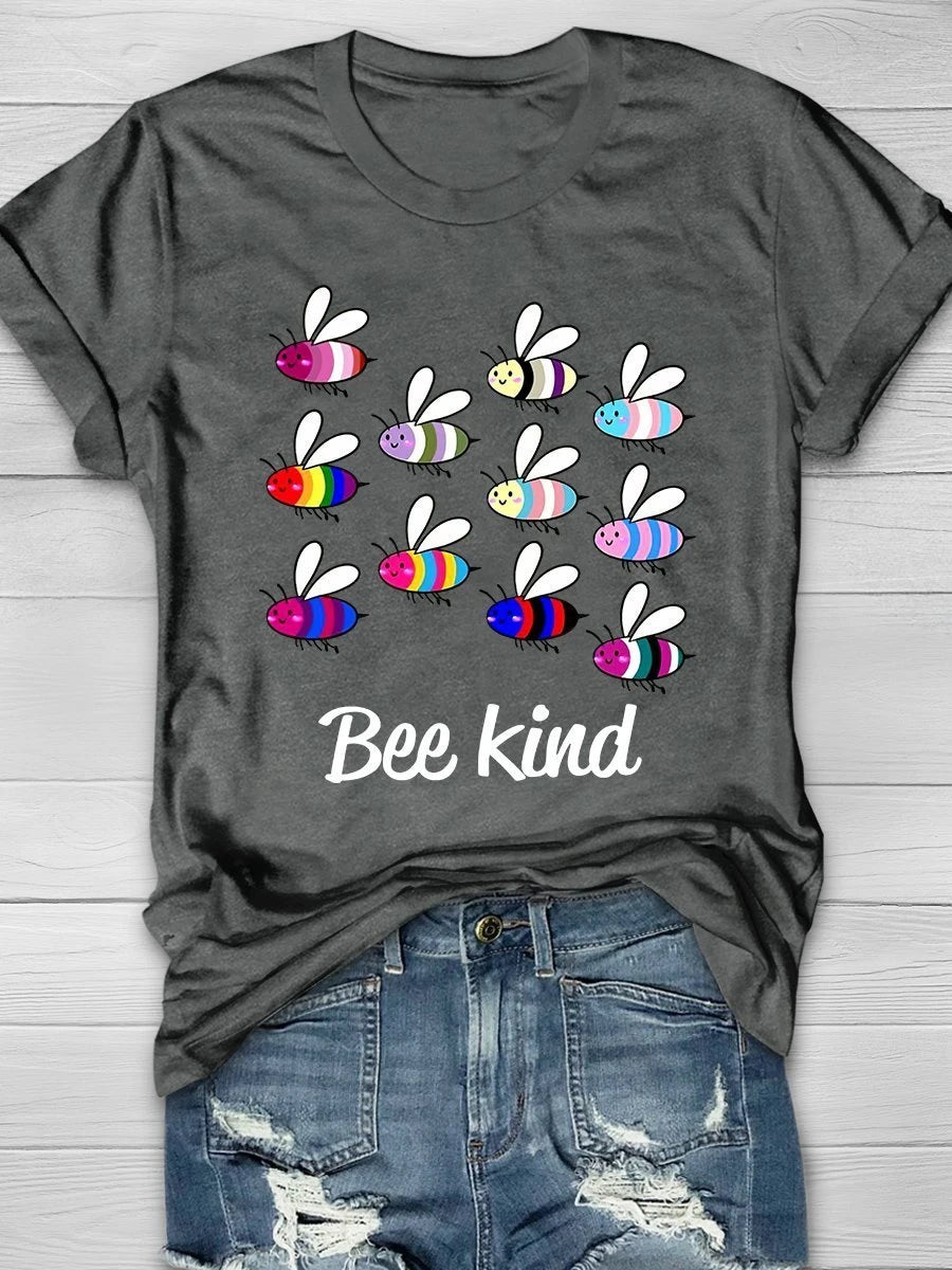 Bee Kind Print Short Sleeve T-shirt