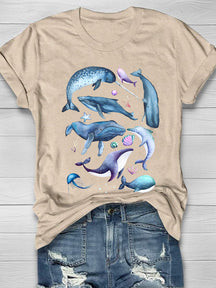 Ocean Fishes Cute Dolphin Lover T-shirt