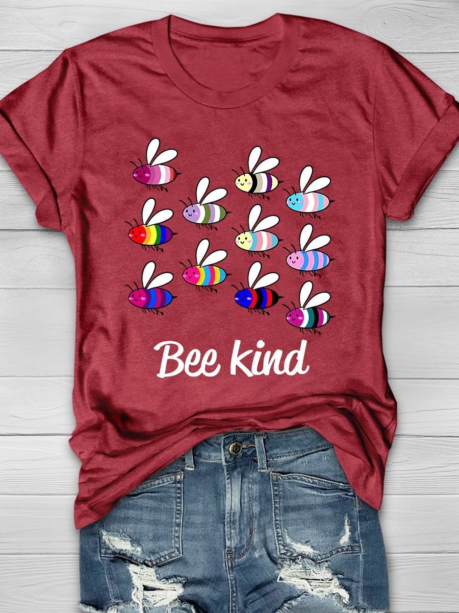 Bee Kind Print Short Sleeve T-shirt
