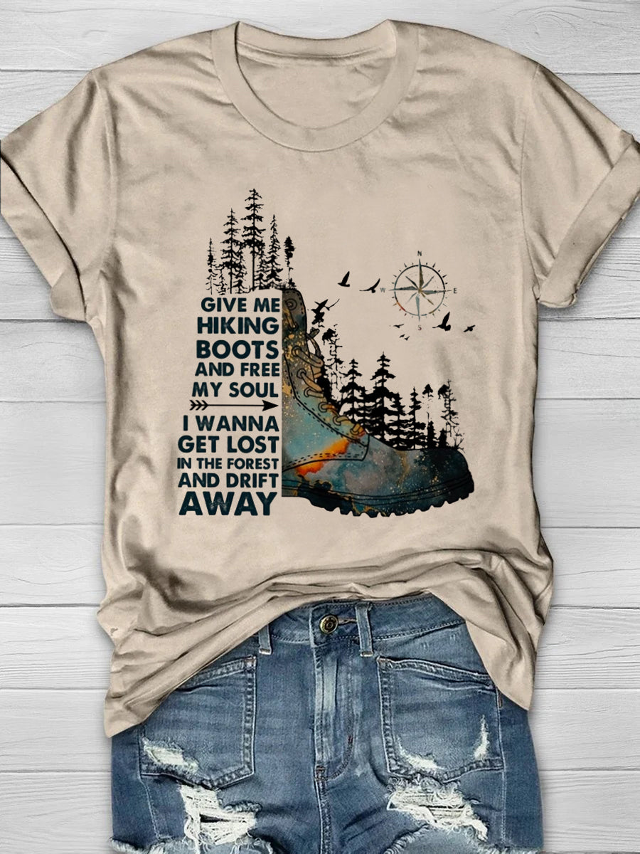 Give Me Hiking Boots And Free My Soul I Wanna Short Sleeve T-shirt