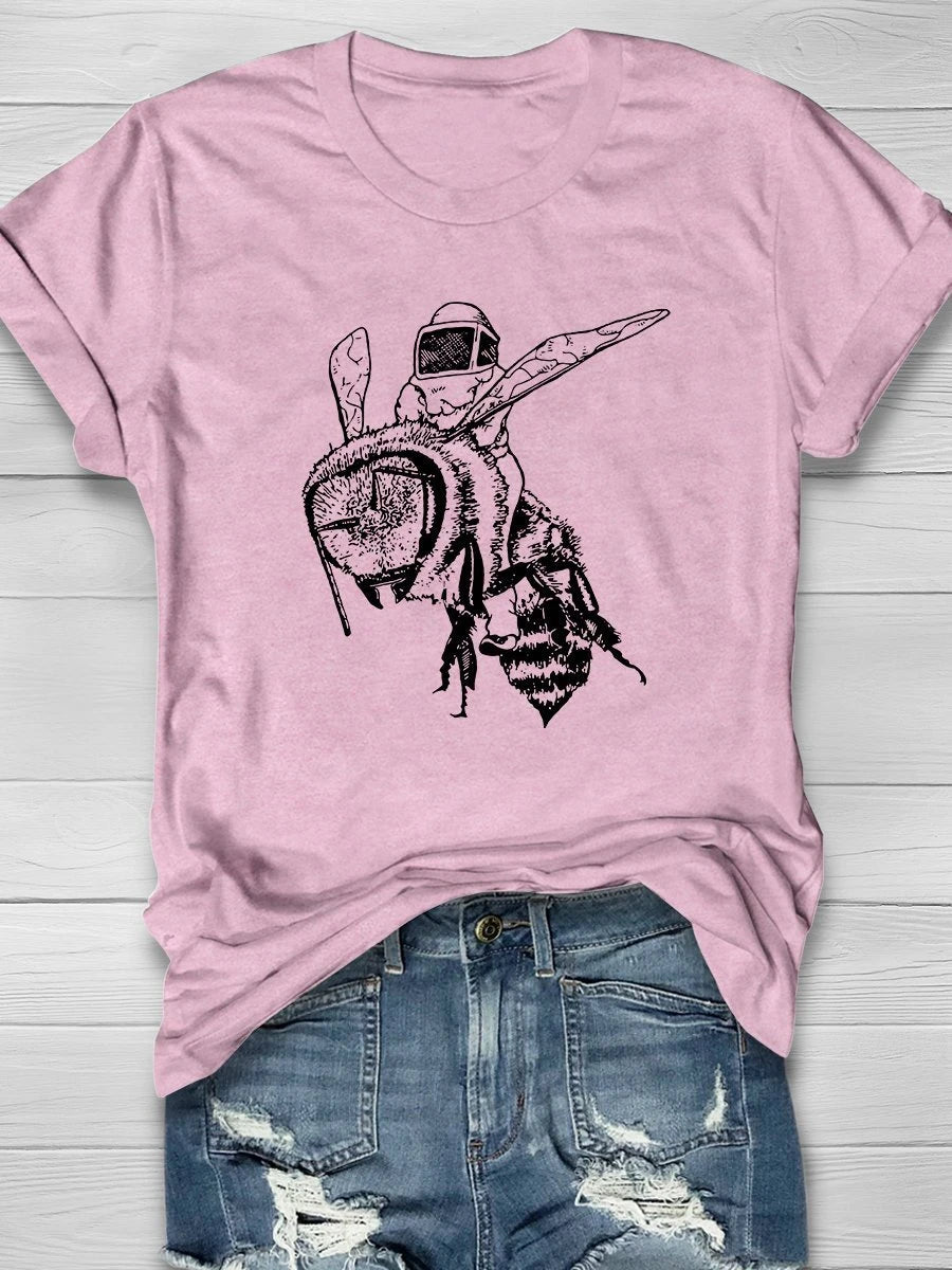Bee-Wrangler Print Short Sleeve T-shirt