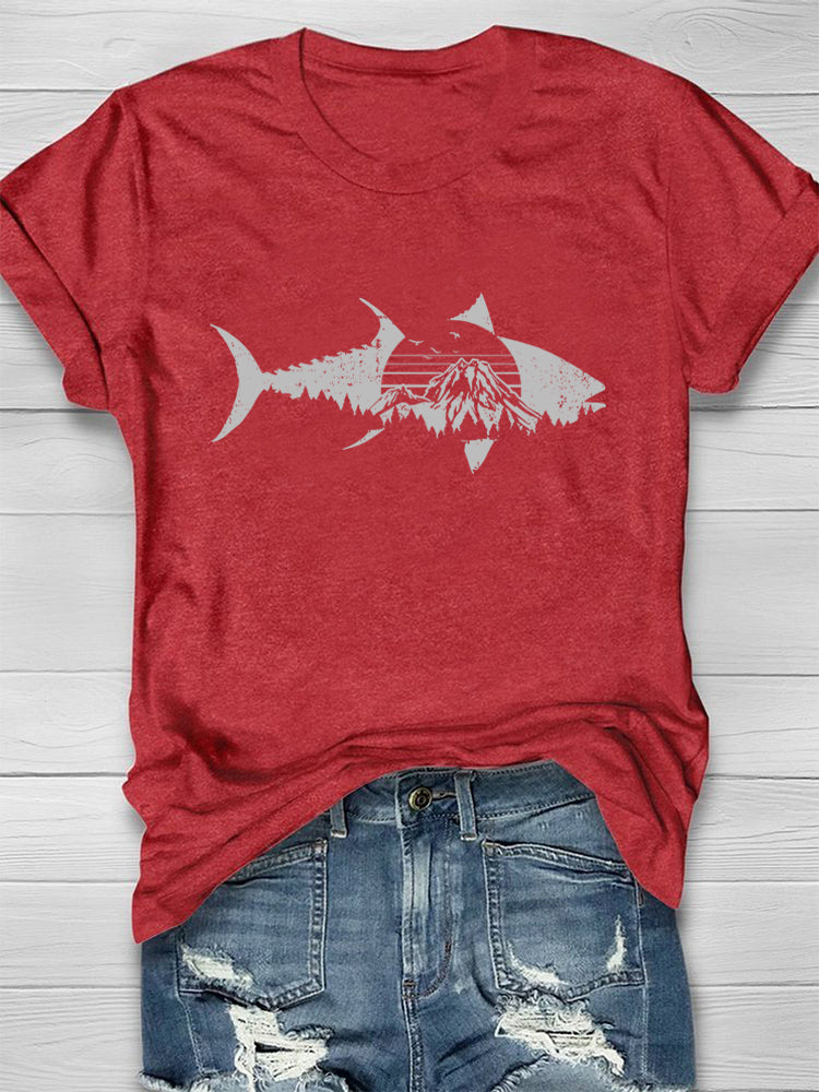 Outdoor Flying Fish Mountain T-shirt