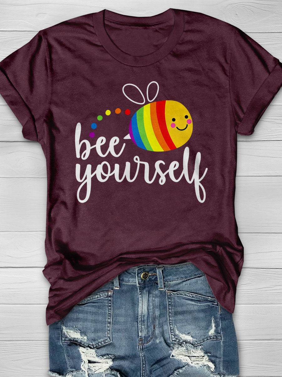 Bee Yourself Print T-shirt