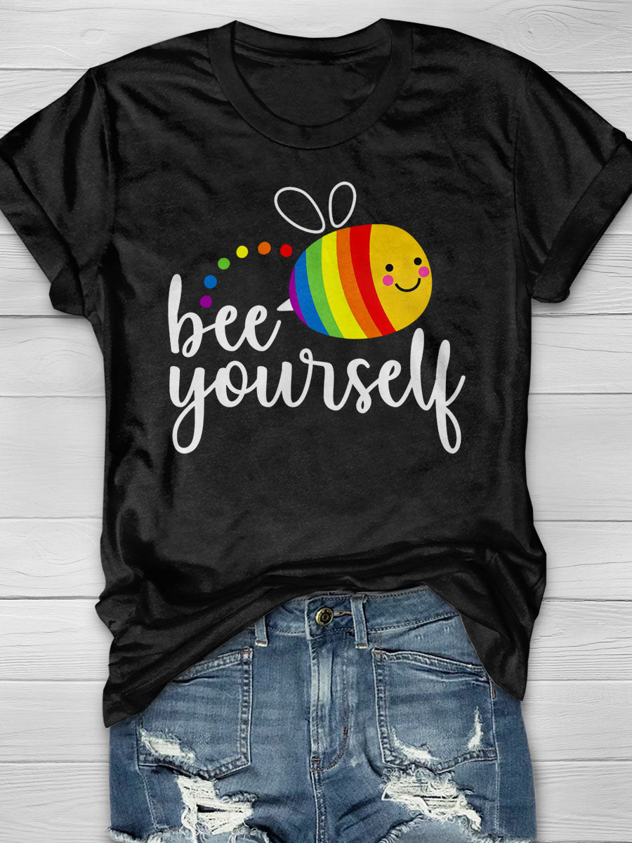 Bee Yourself Print T-shirt