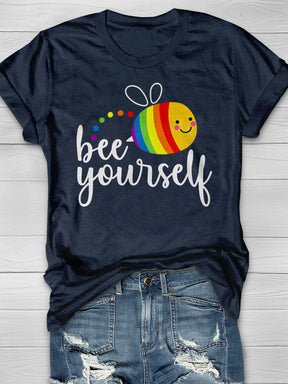Bee Yourself Print T-shirt