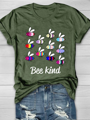 Bee Kind Print Short Sleeve T-shirt