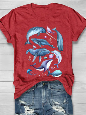 Ocean Fishes Cute Dolphin Lover T-shirt